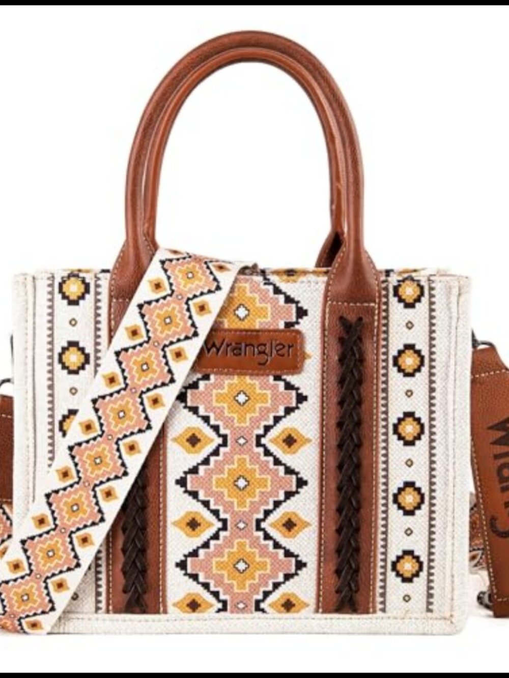 Aztec Tote Bag with Guitar Strap Western Shoulder Purse Handbag